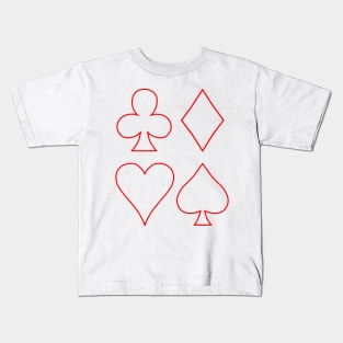 Playing Cards Shape Kids T-Shirt